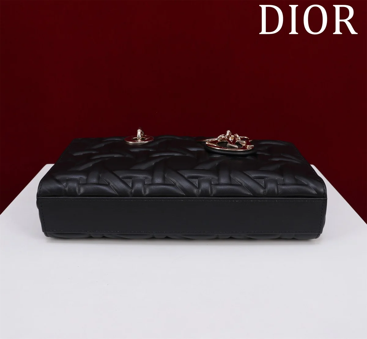 Dior Lady 藍色牛仔布 斜挎包中號MM-M0540 5 Dior Lady 藍色牛仔布 斜挎包中號MM-M0540
