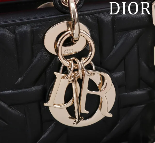 Dior Lady 藍色牛仔布 斜挎包中號MM-M0540：圖片 8