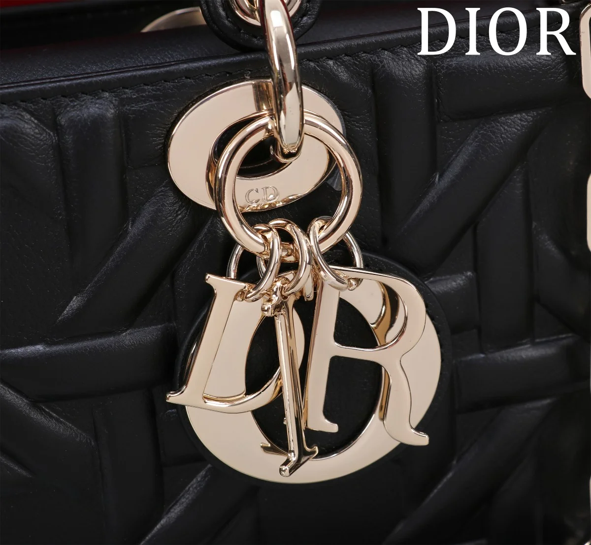 Dior Lady 藍色牛仔布 斜挎包中號MM-M0540 8 Dior Lady 藍色牛仔布 斜挎包中號MM-M0540
