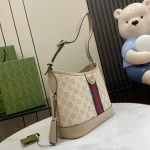 GUCCI Ophidia小號米棕帆布水桶包-781402：圖片 3
