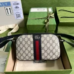 GUCCI Ophidia中號藍米帆布斜揹包-681064：圖片 2