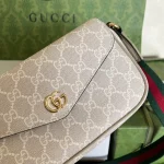 GUCCI Ophidia米棕帆布斜揹包-764961：圖片 10