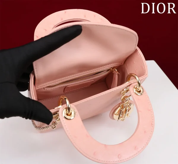 Dior Lady mini奶白羊皮斜挎包mini-M0505：圖片 7