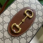 GUCCI Horsebit 1955小號白色皮革肩揹包-760196：圖片 6