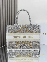 Dior Book 奶白棉托特包中號MM-M1296：圖片 2