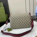 GUCCI Horsebit 1955小號紅色皮革肩揹包-815178：圖片 4