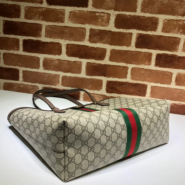 GUCCI Ophidia中號藍米帆布托特包-631685：圖片 5