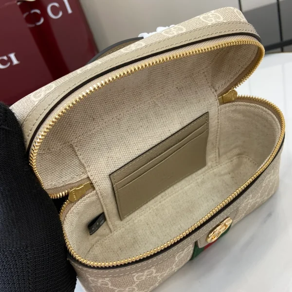 GUCCI Ophidia米棕迷你帆布包-816357：圖片 10