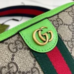 GUCCI Ophidia米棕帆布斜揹包-699439：圖片 6