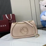 GUCCI Blondie小款粉紅皮革斜挎包-815715：圖片 3
