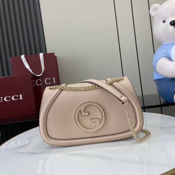 GUCCI Blondie小款粉紅皮革斜挎包-815715：圖片 9