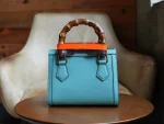 GUCCI Diana粉紅皮革斜背包-702732：圖片 6
