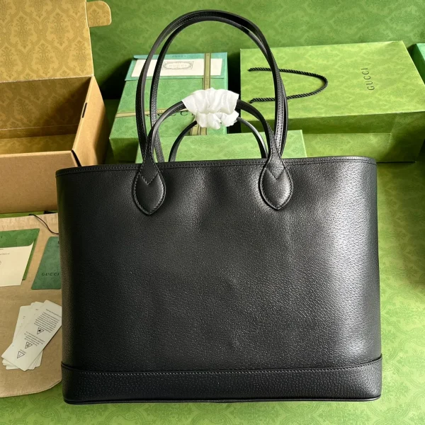 GUCCI Ophidia中黑色皮革手提包-739730：圖片 3