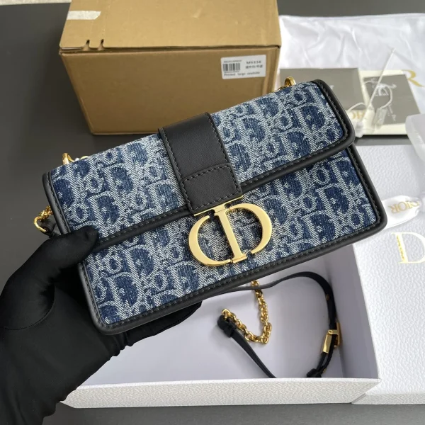 Dior 30 Montaigne 藍色單肩包小號PM-Monta：圖片 8