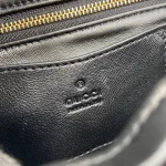 GUCCI GG Milano迷你黑色絎縫皮革斜揹包-806017：圖片 9