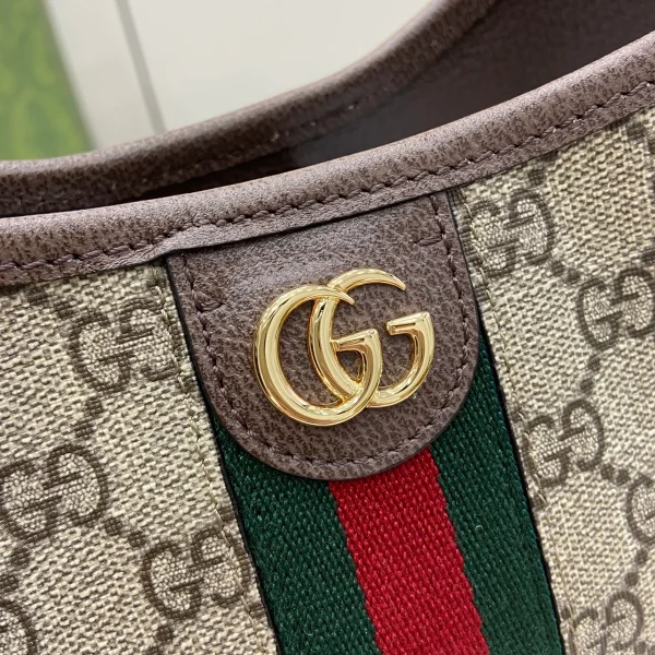 GUCCI Ophidia小號米白帆布水桶包-781402：圖片 6
