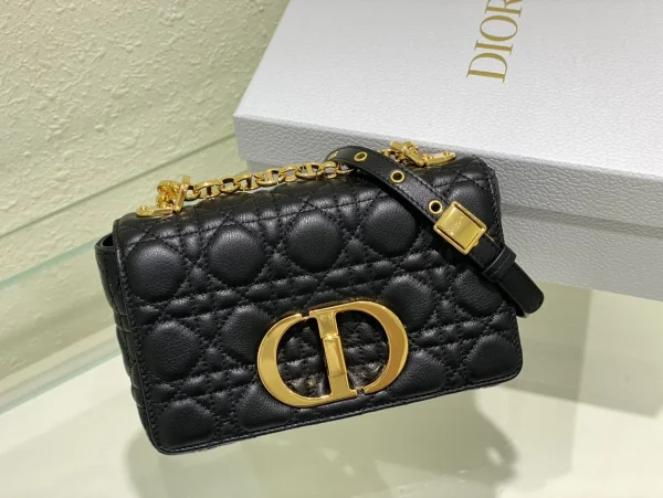 Dior Caro 黑色小牛皮斜挎包小號PM-M9241：圖片 2