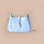 GUCCI Jackie Notte迷你天藍漆皮肩揹包-782889