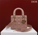 Dior Lady 胭脂色羊皮斜挎包小號PM-M0538