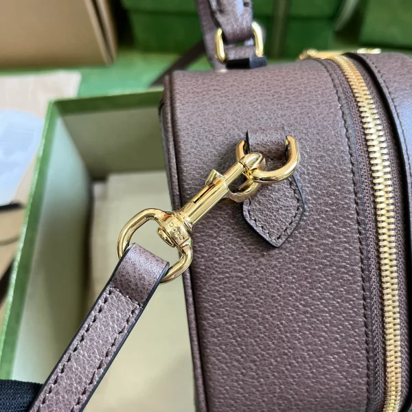 GUCCI Ophidia米棕帆布迷你斜揹包-772157：圖片 8