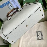 GUCCI Diana小號白色皮革手提包-702721：圖片 4