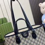 GUCCI Ophidia中號黑色皮革斜挎包-765043：圖片 7