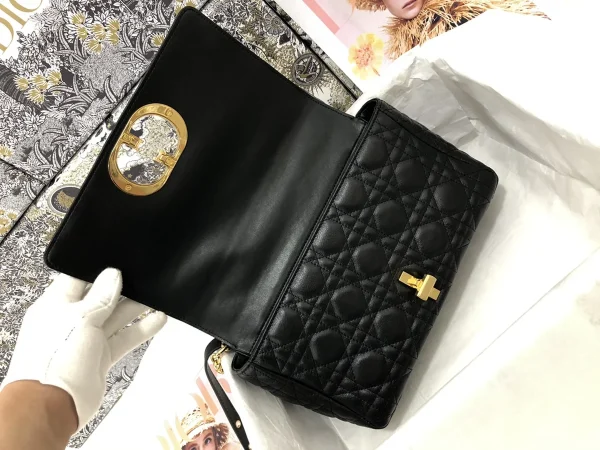 Dior Caro 黑色小牛皮包中號MM-M9242：圖片 8