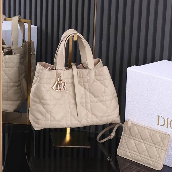 Dior Toujours 象牙色小牛皮托特包中號MM-M2821：圖片 2