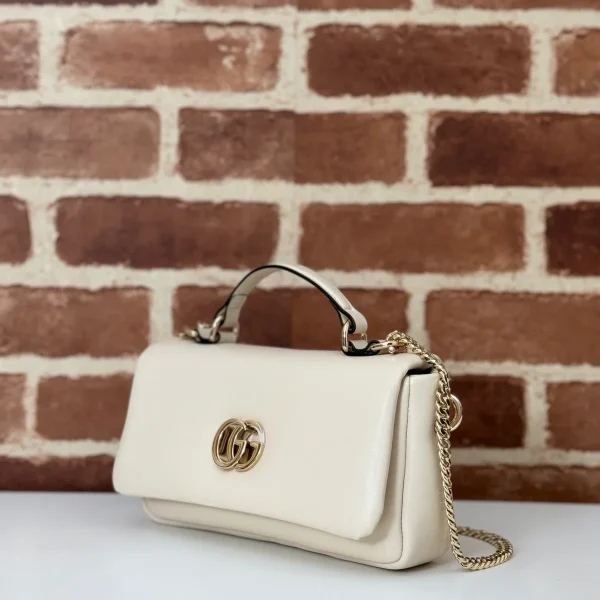 GUCCI GG Milano迷你鮮綠蓬鬆皮革手挽包-806017：圖片 3