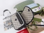 GUCCI Ophidia迷你米棕帆布斜揹包-772239：圖片 8