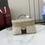 GUCCI Ophidia米棕迷你帆布包-816357：圖片 2