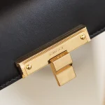 GUCCI GG Supreme小號米黑帆布斜背包-409487：圖片 12