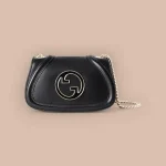 GUCCI Blondie黑色皮革肩揹包-815711