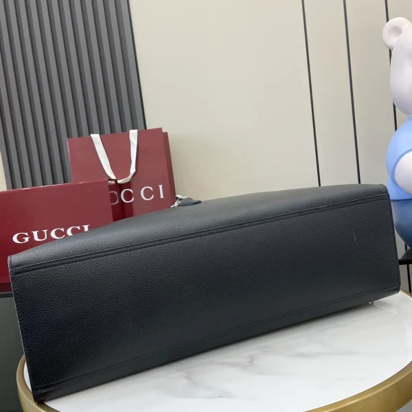 GUCCI Soft Leather手袋灰柔皮革手提包-796761：圖片 5