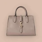 GUCCI Spring Summer春夏中號黑色皮革托特包-806205