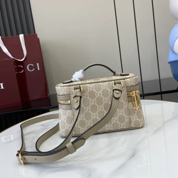 GUCCI Ophidia米棕迷你帆布包-816357：圖片 4