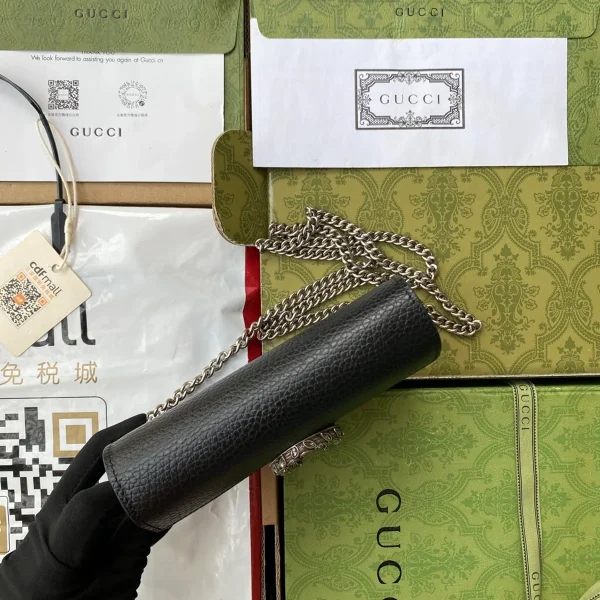 GUCCI Dionysus灰褐帆布斜挎包-476432：圖片 4