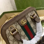 GUCCI Ophidia迷你米棕帆布手提包-772216：圖片 5