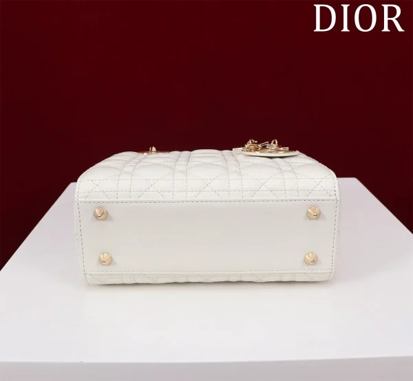 Dior Lady 白色羊皮斜挎包小號PM-M0538：圖片 4