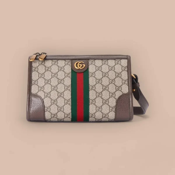 GUCCI Ophidia小號米棕帆布斜挎包-752581