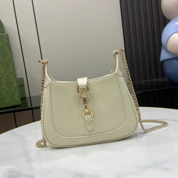 GUCCI Jackie Notte象牙漆皮手提包-782889：圖片 2