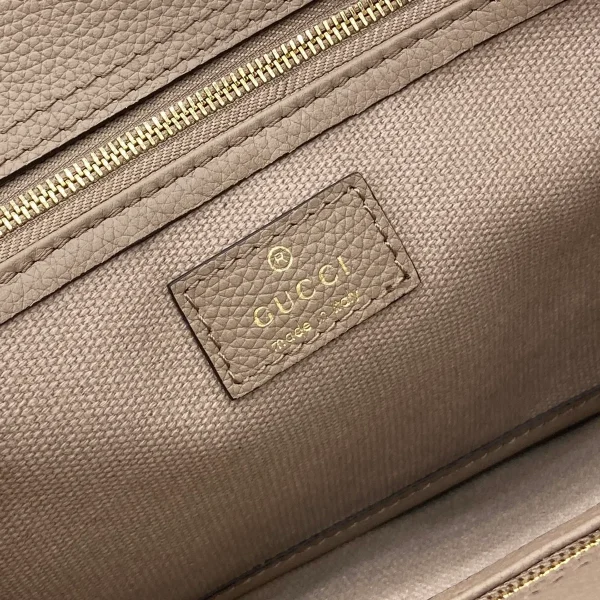 GUCCI Spring Summer春夏中號黑色皮革托特包-806205：圖片 10