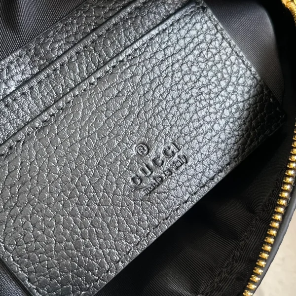 GUCCI GG Marmont黑色皮革斜揹包-772759：圖片 9