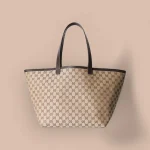 GUCCI Totissima中號黑色帆布托特包-788203