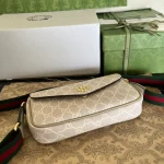 GUCCI Ophidia米棕帆布斜揹包-764961：圖片 9