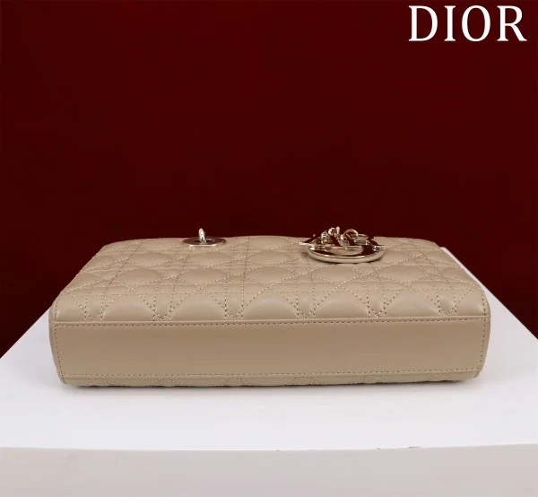 Dior Lady 沙色羊皮斜挎包中號MM-M0540：圖片 5