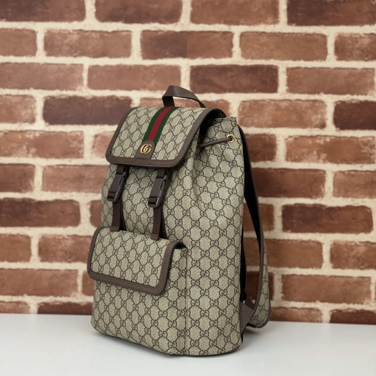 GUCCI Ophidia小號米棕帆布背包-792114 3 GUCCI Ophidia小號米棕帆布背包-792114