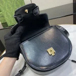 GUCCI Horsebit 1955米棕皮革肩揹包-781387：圖片 8