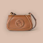 GUCCI Blondie迷你米棕帆布斜背包-815700