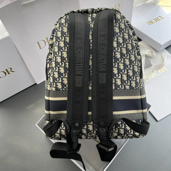 Dior Travel 藍色Dior Oblique雙肩背包-：圖片 4